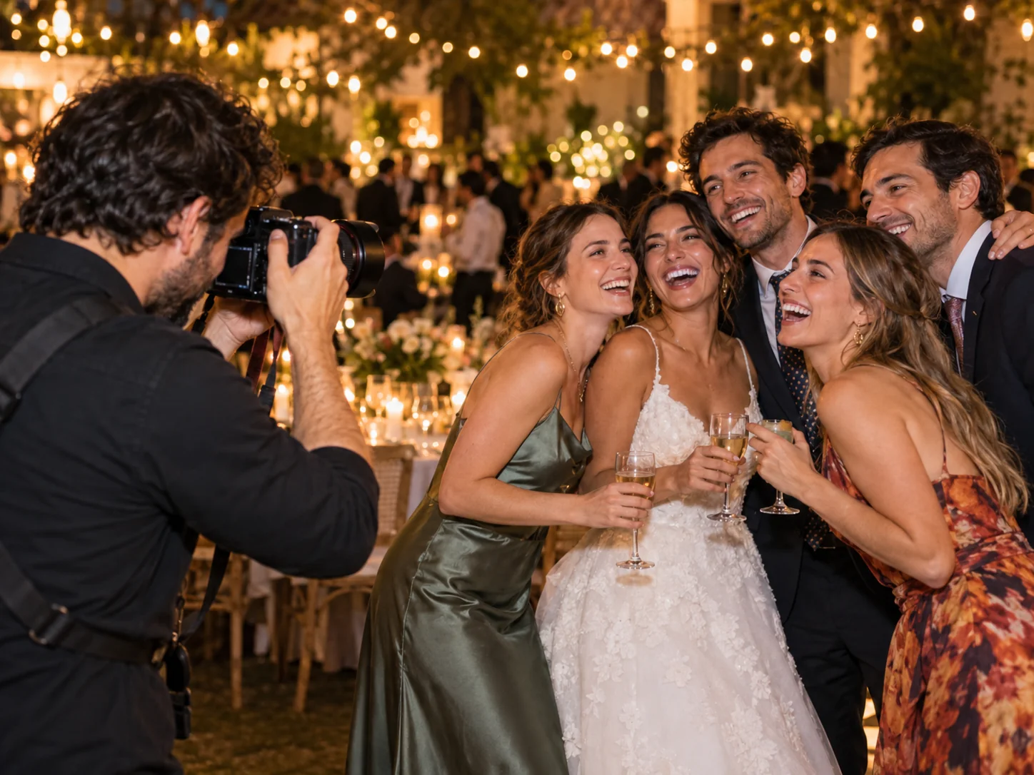 Imagen ilustrativa de un fotógrafo capturando a invitados durante una celebración